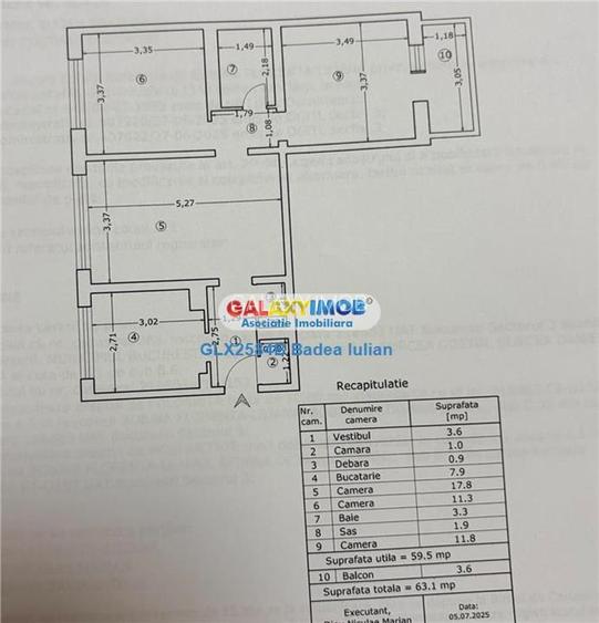 Apartament 3 camere renovat - etaj 7 - str Jean Steriadi - Titan - 8