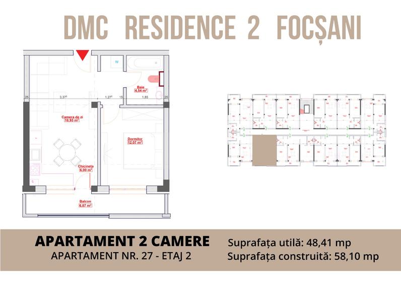 Apartament 2 camere-Zona Lidl Nord
