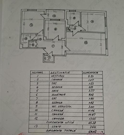 3 camere Metrou Piata Sudului etaj 3/8 bloc 1986
