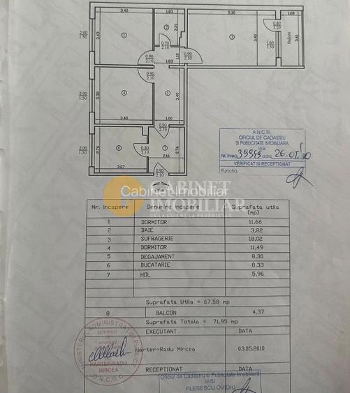 3 camere decomandat - Etaj Intermediar - 72mp-  Zona Alexandru Cel Bun/ Minerva - 11