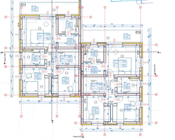 Proiect autorizat duplex (2 unitati) – teren intravilan 700 mp Chinteni