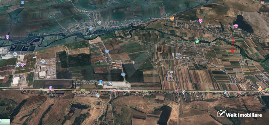 1 ha teren pe malul Somesului Mic - front 33 m Investitie cu potential ridicat