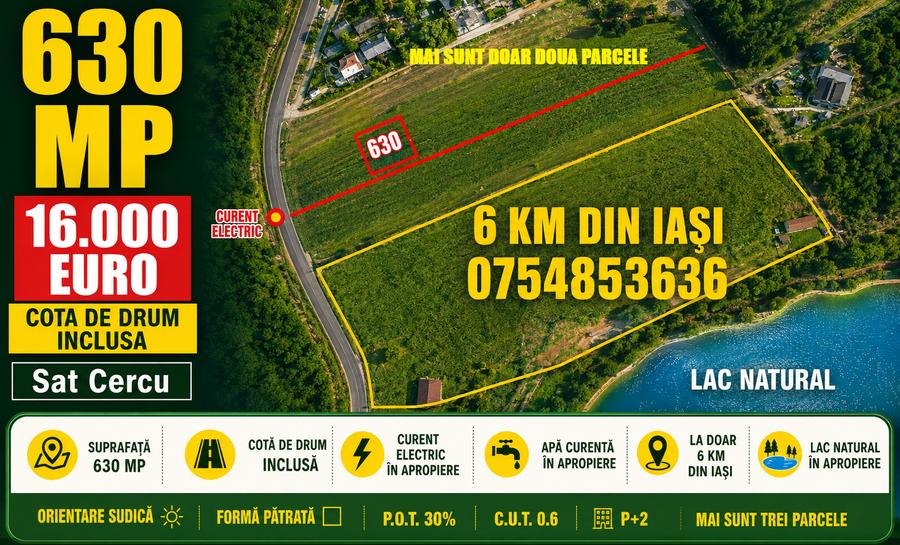 Cercu , Strada Hotarului , 3 km de cartier Visoianu , 16.000 euro