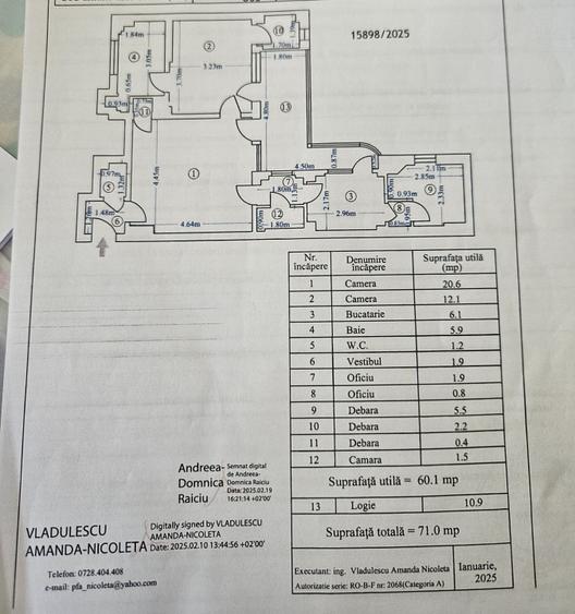Sala Palatului - Cismigiu- Victoriei - apartament 2 camere+ birou, 71mp