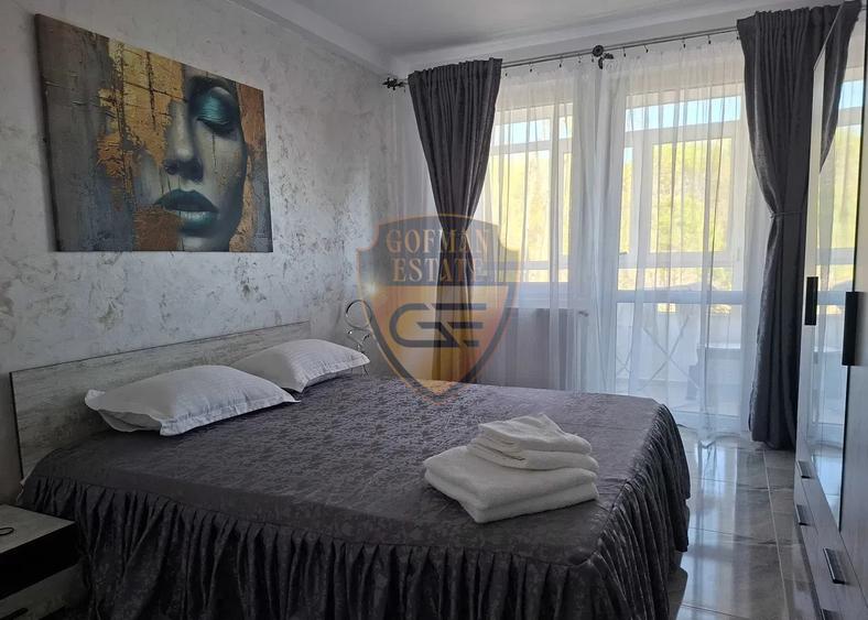 3 camere Central Traian vedere port renovat utilat mobilat gaz 3 balcoane et 3/8