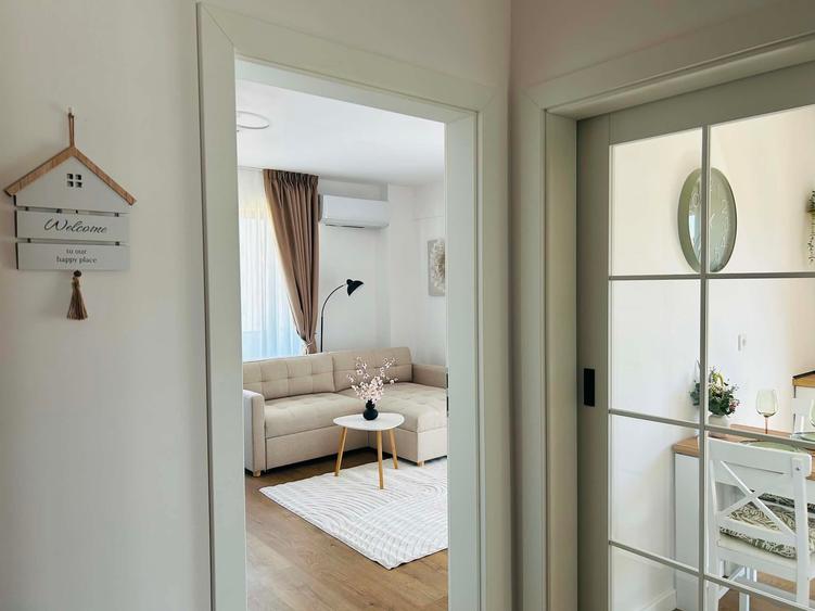 Apartament 2 camere, prima închiriere, bloc nou, Între Lacuri, parcare inclusă