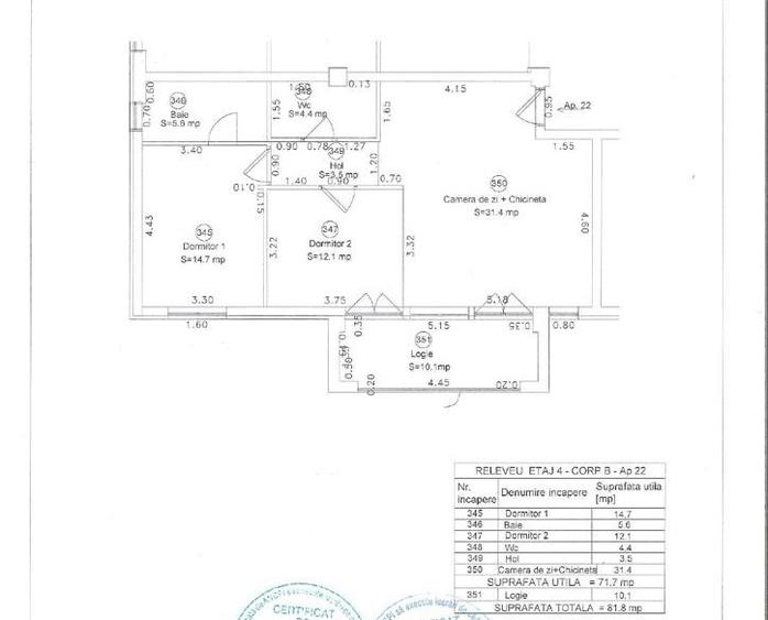 Vanzare apartament 3 camere 2 bai Calea Aradului - Timișoara - Comision 0%