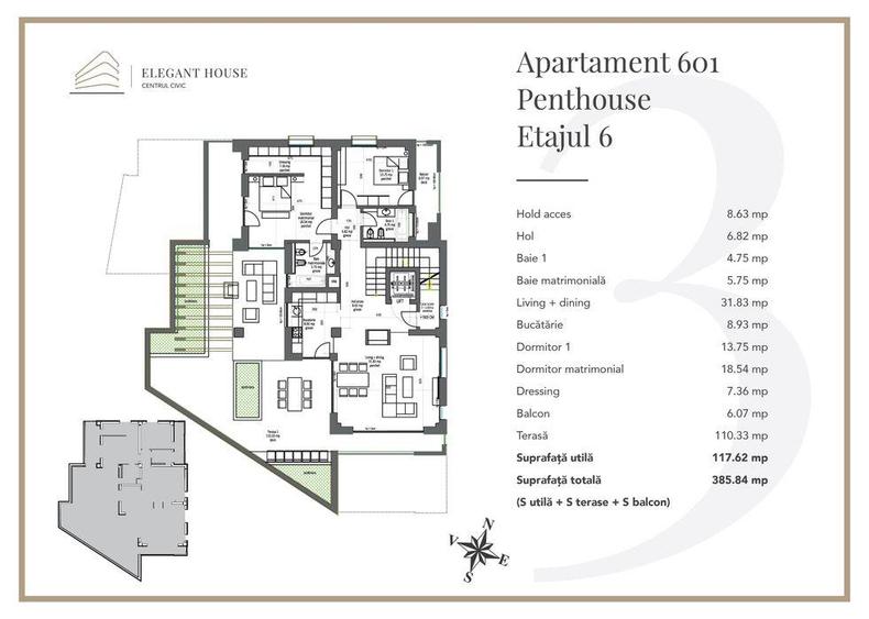 Penthouse Centrul Civic Brasov