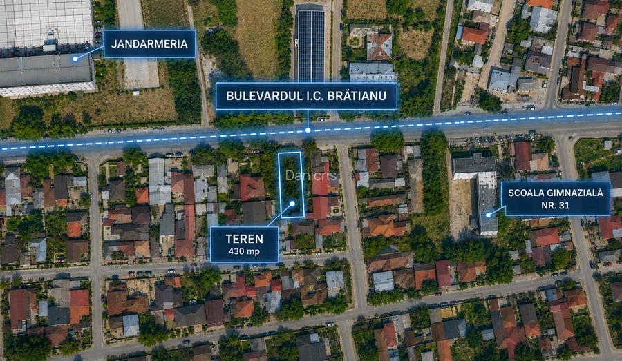 Teren de vânzare | 430mp | Deschidere Bd. I.C. Brătianu - 2