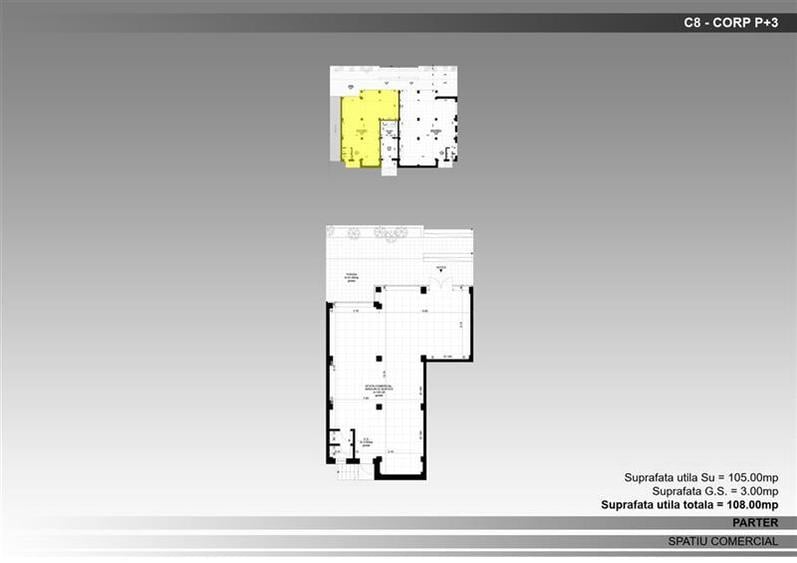 Spatii de inchiriat de 137 mp si 108 mp - Happy Residence 3