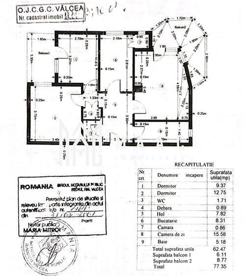 Apartament de vânzare Râmnicu Vâlcea | Central | 3 camere, 62 mp