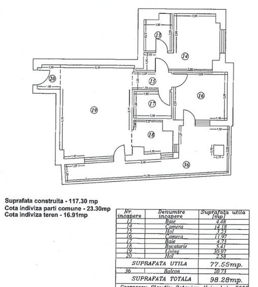 Apartament cu 3 camere si loc de parcare inclus - 20