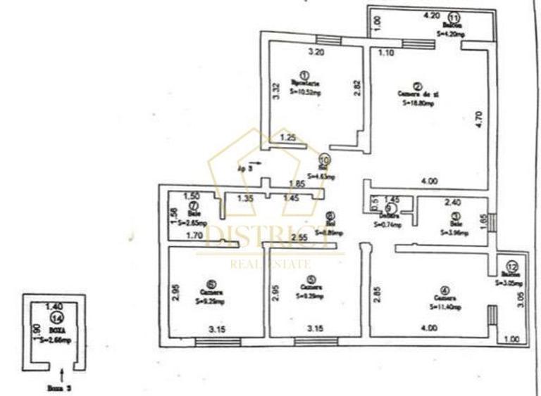 Apartament cu 4 camere decomandat | Etaj 1 | Complexul Studentesc