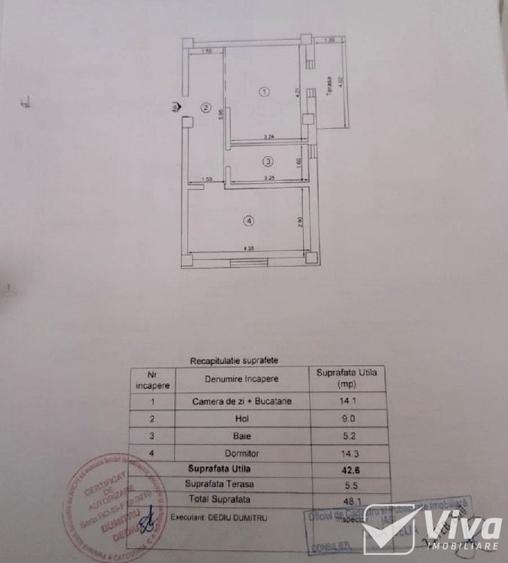 Valea Lupului - Ap INTABULAT, 2 camere, 48 mp + loc de parcare