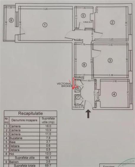 Apartament 3 camere Titan Dante Aligherii