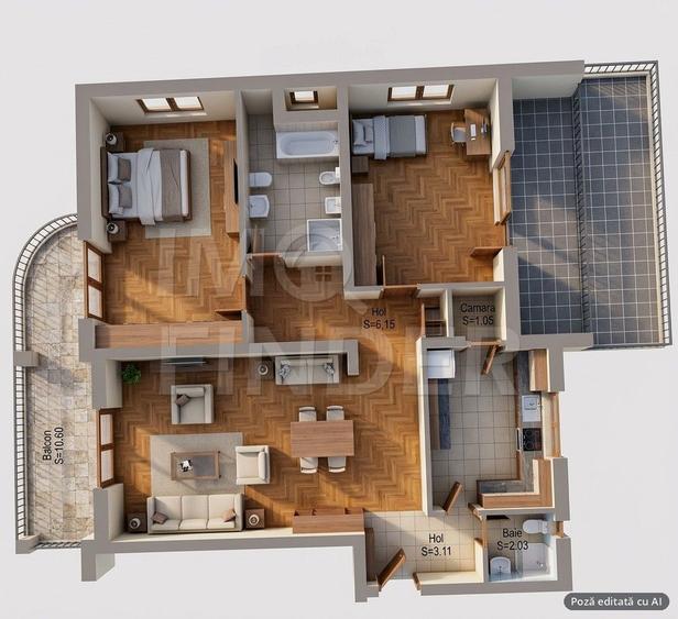 Apartament 3 camere, complet mobilat și utilat, Gheorgheni, str. Bistriței