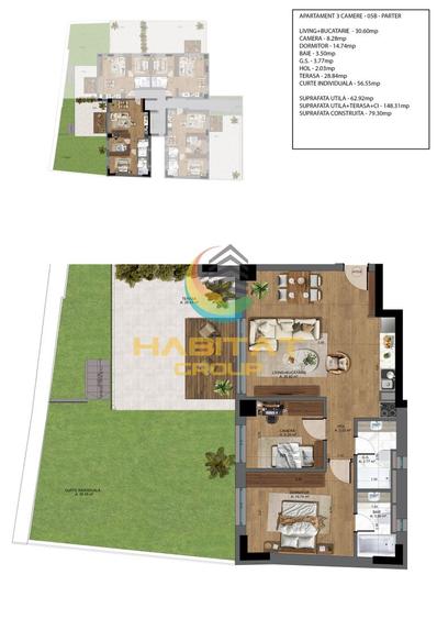 3 camere Rezidential NOU - finalizat