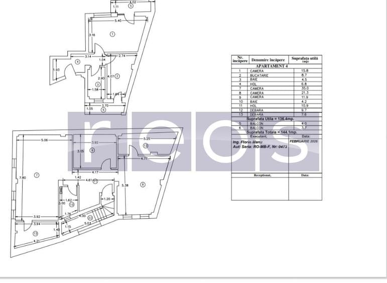 VANZARE 4 CAMERE | 136 MP UTILI | LOC DE PARCARE INCLUS | JIULUI