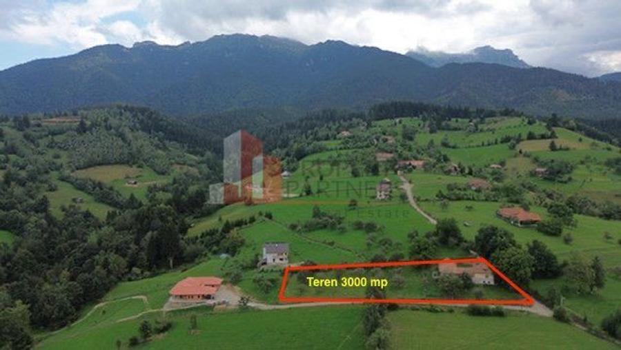 Teren intravilan 3.000 mp cu casă tradițională – Bran, sat Poarta
