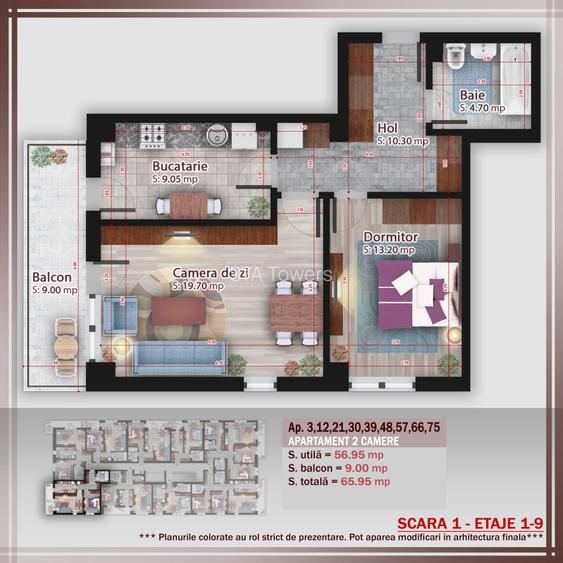 2 camere Grande Plus | Spatios | Luminos | Pallady | Discount parcare 50% - 1