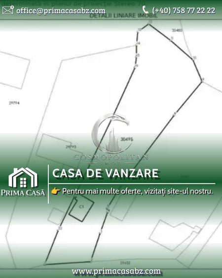 Casa in Suditi Posta Calnau (12km de Buzau) teren 1111mp Pret: 27.000 Euro