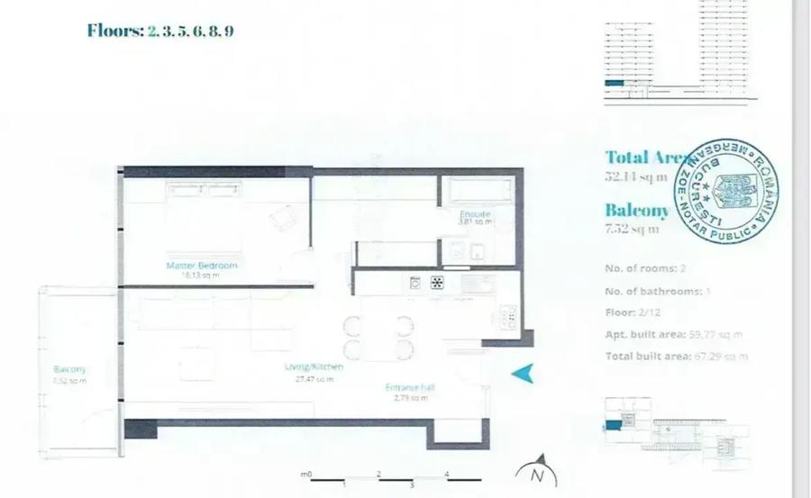 Apartament nou, luminos, 2 camere pe Calea Floreasca