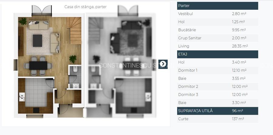 Proprietar - Vila 4 camere, 240 mp teren, CANALIZARE - 1