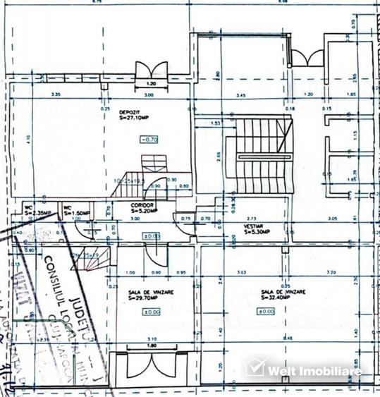 Spatiu comercial ,doua sali de desfacere, depozit, birou, Str.Fabricii