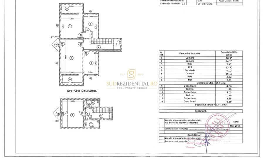 De închiriat apartament duplex 3 camere, 108 mp, complet mobilat - 1
