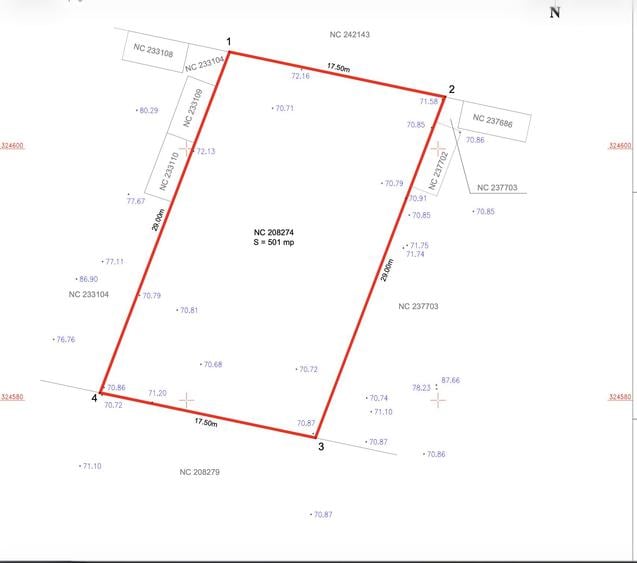 Teren intravilan 580 mp | Sector 3 | Deschidere 17 m | COMISION 0%