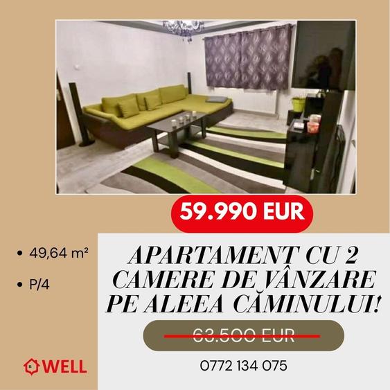 Apartament cu 2 camere de vânzare în Sfântu Gheorghe, pe Aleea Căminului!