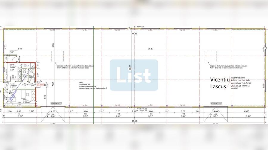 Hală industrială nouă de închiriat – Gilău | 580 mp,  teren 1.100 mp