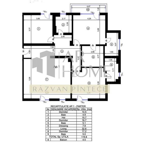 Apartament 4 camere 125 mp, 3 bai, 2 parcari, Nord Albert, Ploiesti - 2