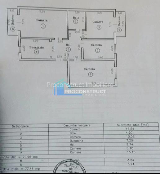 Apartament 4 camere de vanzare | Zona Lipovei | 77 mp | Etaj 3 - 6