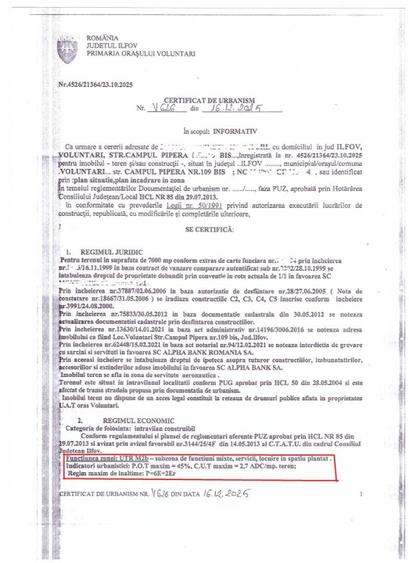 Pipera teren pretabil blocuri/vile