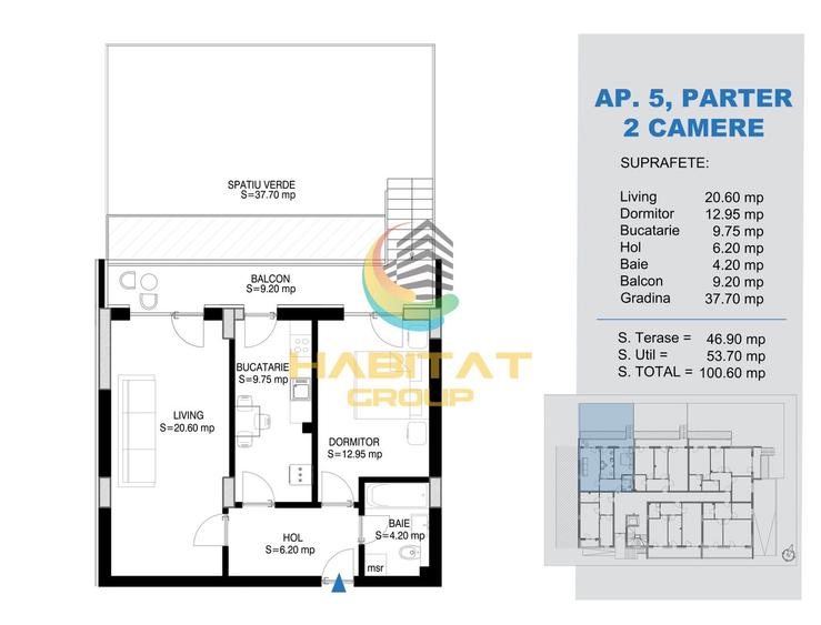 Pallady 2 camere 63 mp + curte 38 mp 15 min. metrou N.Teclu