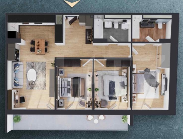 Apartament 4 camere, 95.60 mp, zona RIVUS, COMISION 0