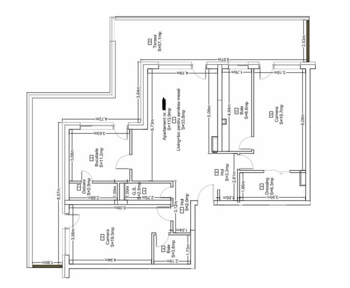 Penthouse de 113mp intr-un anasamblu premium, in Zorilor