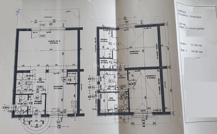 Inchiriere duplex D+P+1 cinci camere 112mp teren 270mp Henri Coanda Baneasa - 1