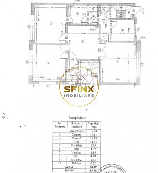 PRIMAVERII | apartament 3 camere 88mp | pretabil rezidenta sau birou