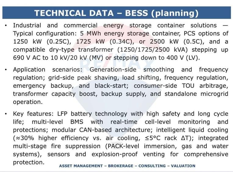 Unitate stocare energie BESS-PROIECT INTEGRAT pentru Parc Fotovoltaic