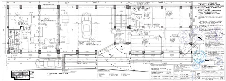 Spatiu D+P+1+M - 17 camere - 793mp - teren 532 mp - Eroii Revolutiei - 28