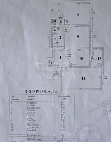 3 camere, 6/8, bloc 1984, CENTRALA-Crangasi