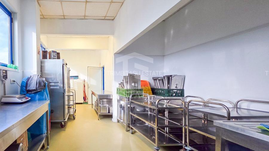 Spațiu industrial–afacere catering la cheie, teren&hală 750 mp S+P+1E