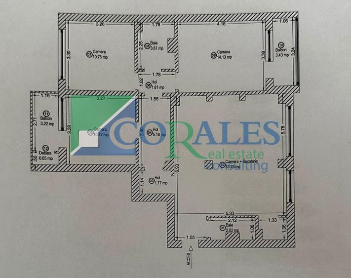 Zona Circumvalatiunii | Apartament 4 camere spatios | Etaj intermediar