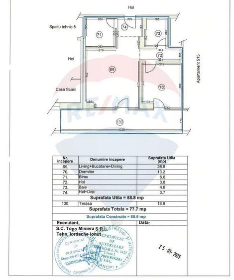 Apartament 2 camere cu vedere la mare, terasa 20mp