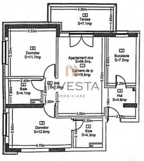 Apartament 3 camere, 66.5 mp utili in Park Lake! - 2