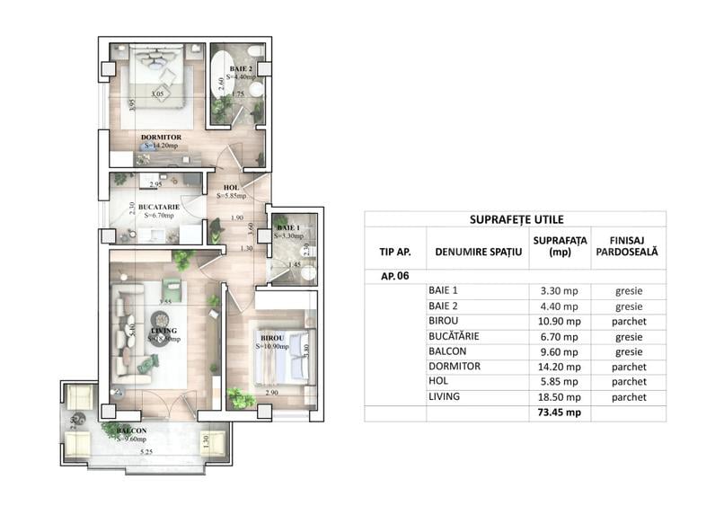 Apartament MODERN 3 camere intr un Complex Rezidential NOU la un SUPER PRET !!