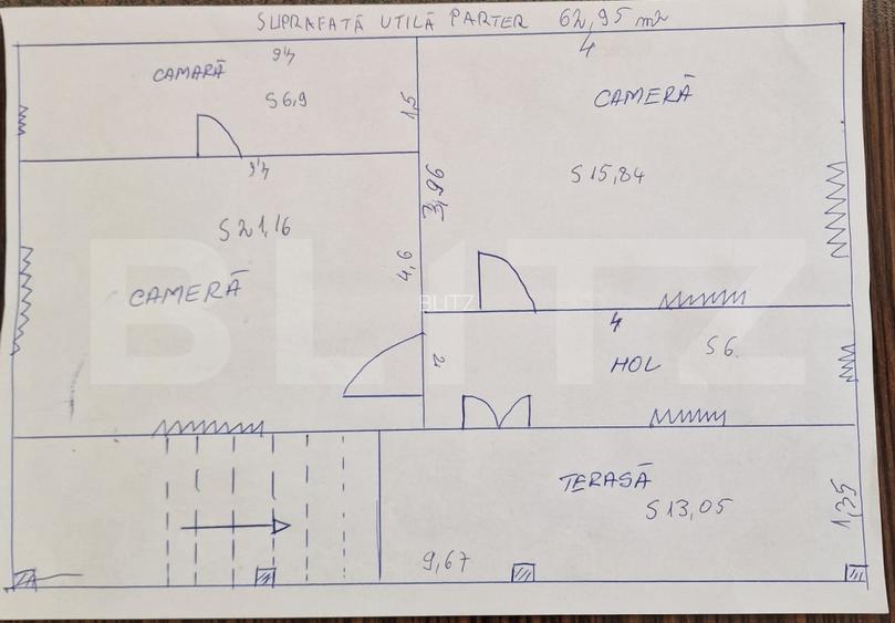 Casă țărănească cu 180 mp utili și teren de 1360 mp, Așchileu Mare - 17