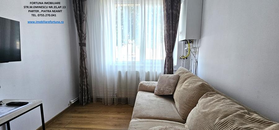 Apartament 1 camera,echipat complet,parter inalt cu balcon,acces exterior,Marate